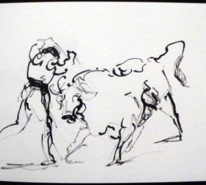 2011-montebello-sketchbook59-corrida-arles-13x20cm-worksonpaper-IMGP7534
