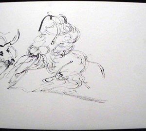 2011-montebello-sketchbook63-corrida-arles-24x32cm-worksonpaper-IMGP7646
