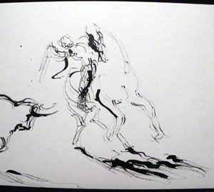 2011-montebello-sketchbook63-corrida-arles-24x32cm-worksonpaper-IMGP7647