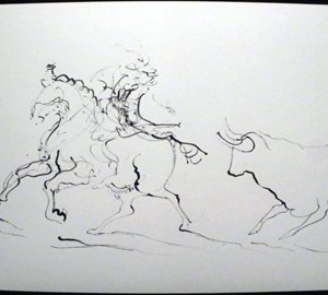 2011-montebello-sketchbook63-corrida-arles-24x32cm-worksonpaper-IMGP7674